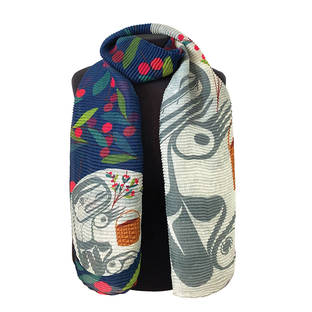Eco Scarf - Berry Picker in the Moon
