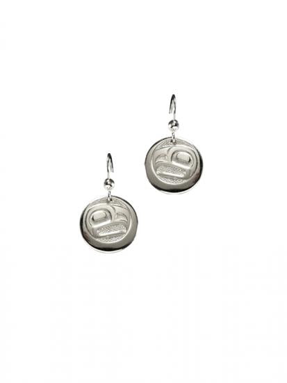 Silver Pewter Earrings - Eagle Sun