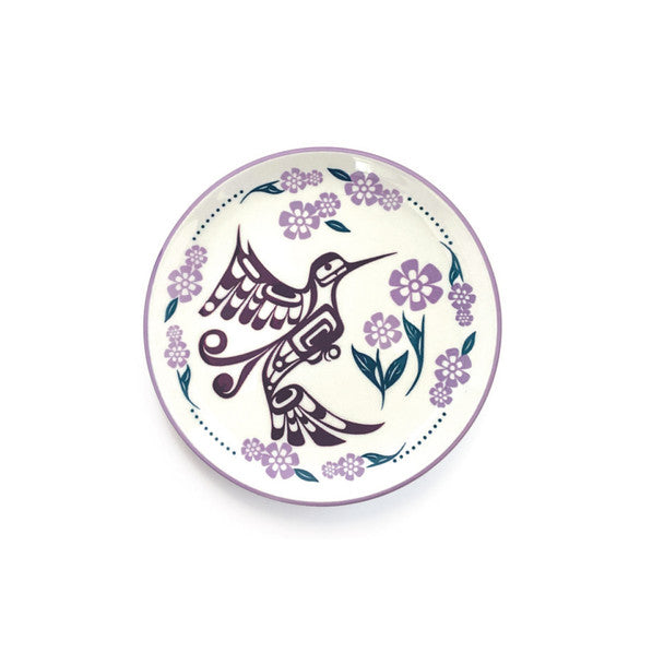 Purple Hummingbird Art Plate