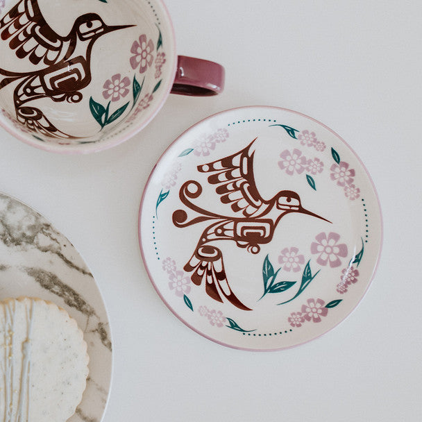 Purple Hummingbird Art Plate