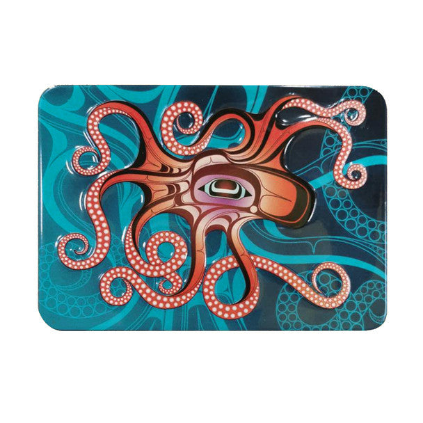 Embossed Metal Magnet | Octopus (Nuu)