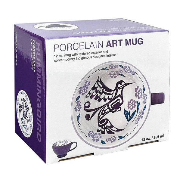 Purple Hummingbird Art Mug