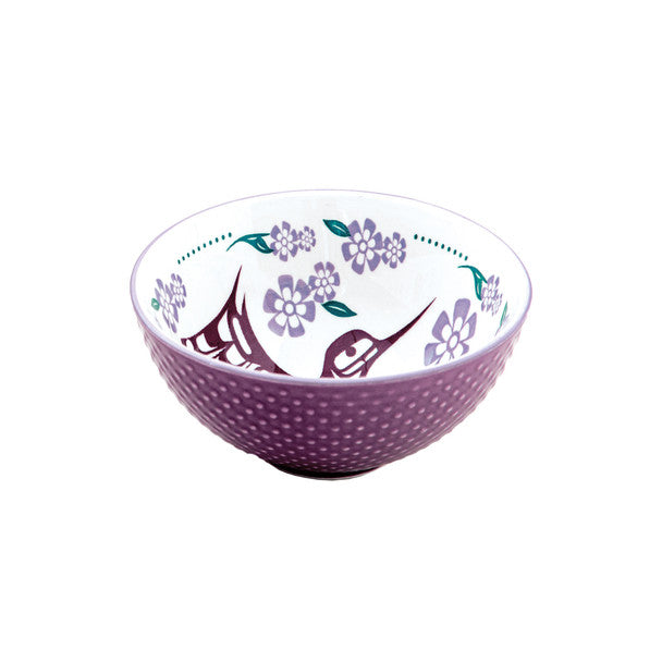 Purple Hummingbird Art Bowl - sm