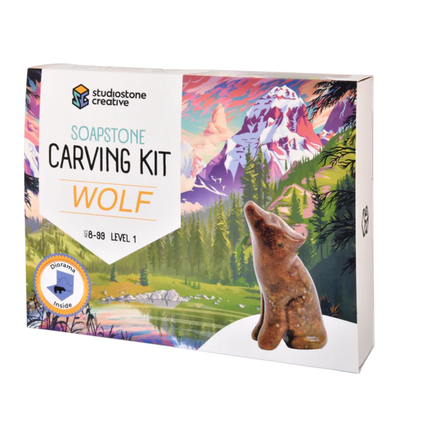 Soapstone Carving Kit - Wolf