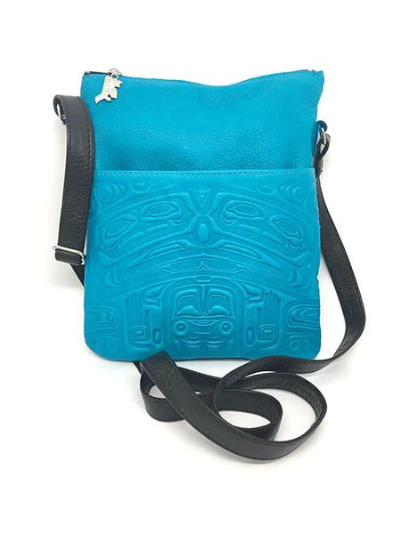 Bear Box Solo Bag - Turquoise Deerskin